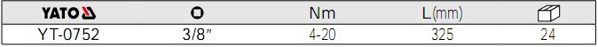 YATO工具:扭力扳手YT-0752