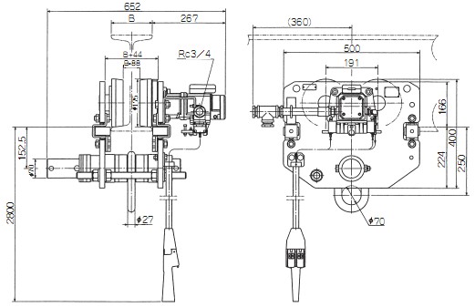 endo氣動滑車MTH-6.3T參數(shù)圖